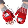Crochet Flip Top Gloves Winter Women Warm Half Finger Gloves Thick Keep Warm Fingerless Gloves Christmas Knitted Gloves Soft