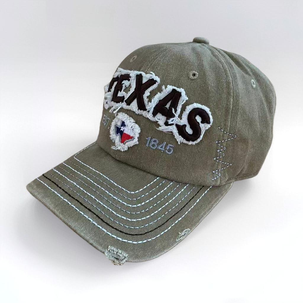 Vintage Distressed Texas Embroidered Baseball Cap Adjustable Washed Cotton Dad Hat