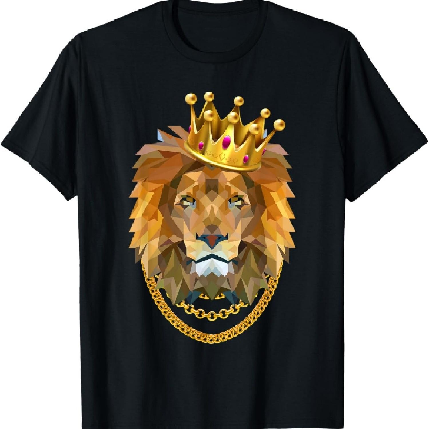 

Lion Gangster Golden Crown King T-Shirt XXXXXL чёрный