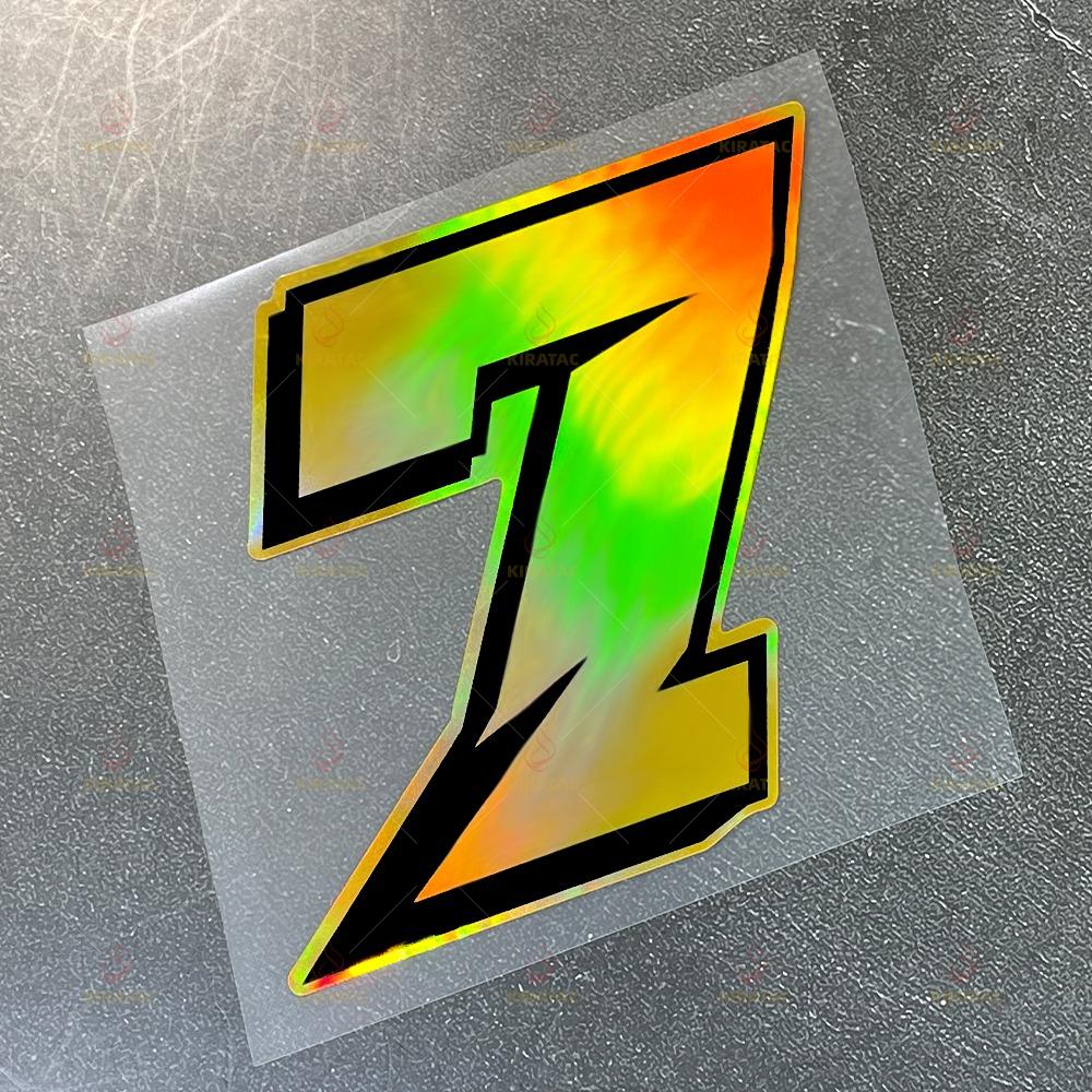 1 Stück Goldene Zahl Motorradaufkleber Wasserdicht für Motorradhelm Windschutzscheibe Kraftstofftank Auto Kofferraum Roller Universal Vinyl Aufkleber