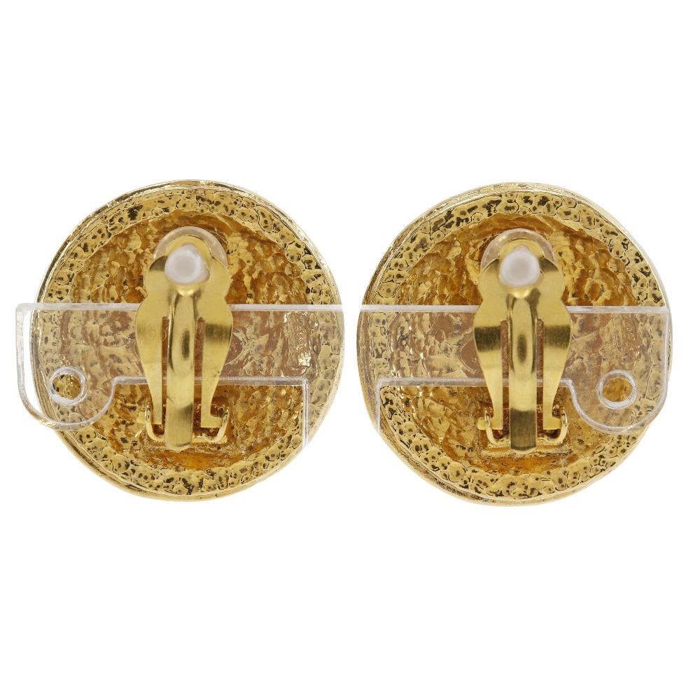CHANEL COCO Mark Earring 31 RUE CAMBON vintage Plated Gold 26g Women Used