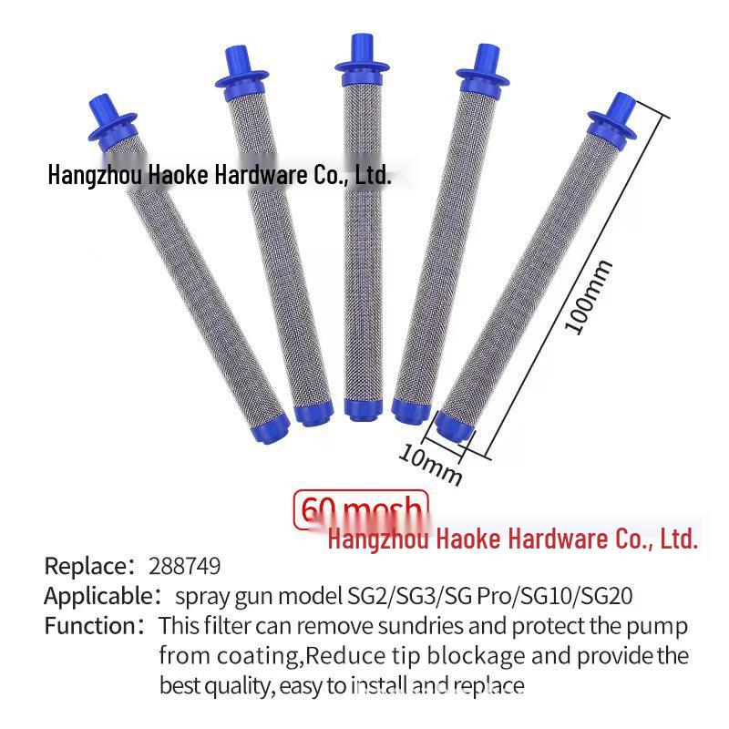 Direct-Plug 60/100-Mesh Airless Sprayer Gun Filter Accessory
