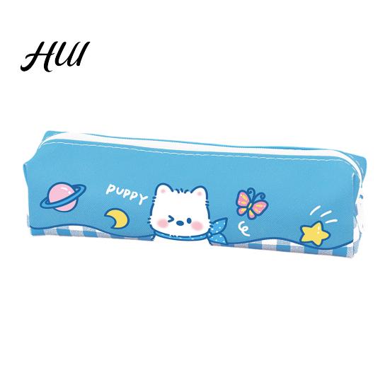 Cute Animal Pencil Pouch Puppy Case Large Capacity Cartoon Waterproof Students Stationery Bag for Pens Markers Back-to-School Gift