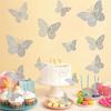 AEE4-Schmetterlingsdekorationen, 48 Stück, 3 Stile & je 3 Größen, Wand- & Kuchendeko, Party-Zubehör 3D-Wandkunst