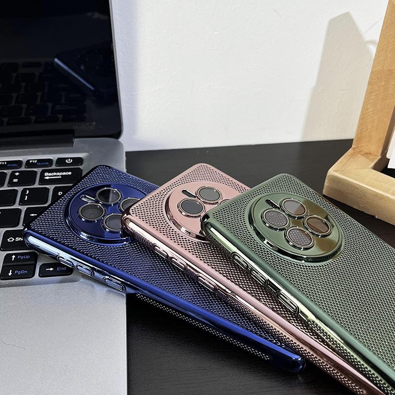 Breathable electroplating heat dissipation is suitable for Huawei mate50 mobile phone case, new 40pro protective case P50 lens film anti-drop.