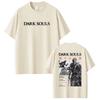 Vintage Washed Dark Souls Gothic Dark Fantasy Soulslike Gaming Merch Gamer Gift Graphic T-shirt Men Women Printed Tee Summer Casual Fashion