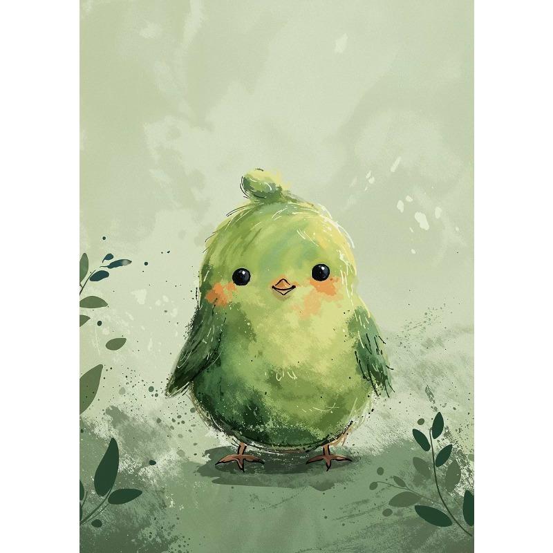 

Милый интересный красочный пушистый животный плакат акварельный принт холст живопись настенное искусство картина дом современный декор детской комнаты 21cm×30cm NoFrame