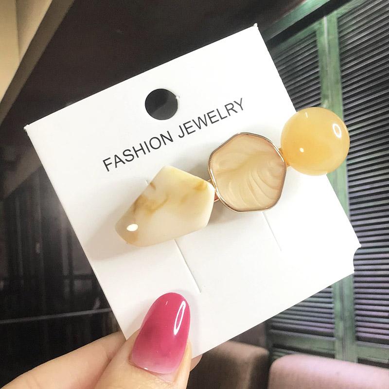 Fashion Hair Pins Side Clip Set Sweet Acrylic Waterdrop Hair Barrettes For Women Girls Korean Geometric Hair Accessories Jewelry