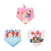 Dog Saliva Towel Creative Pattern Show Unique Charm Super Soft Balloon Print Pet Saliva Towel Birthday Party Decor Pet Supplies