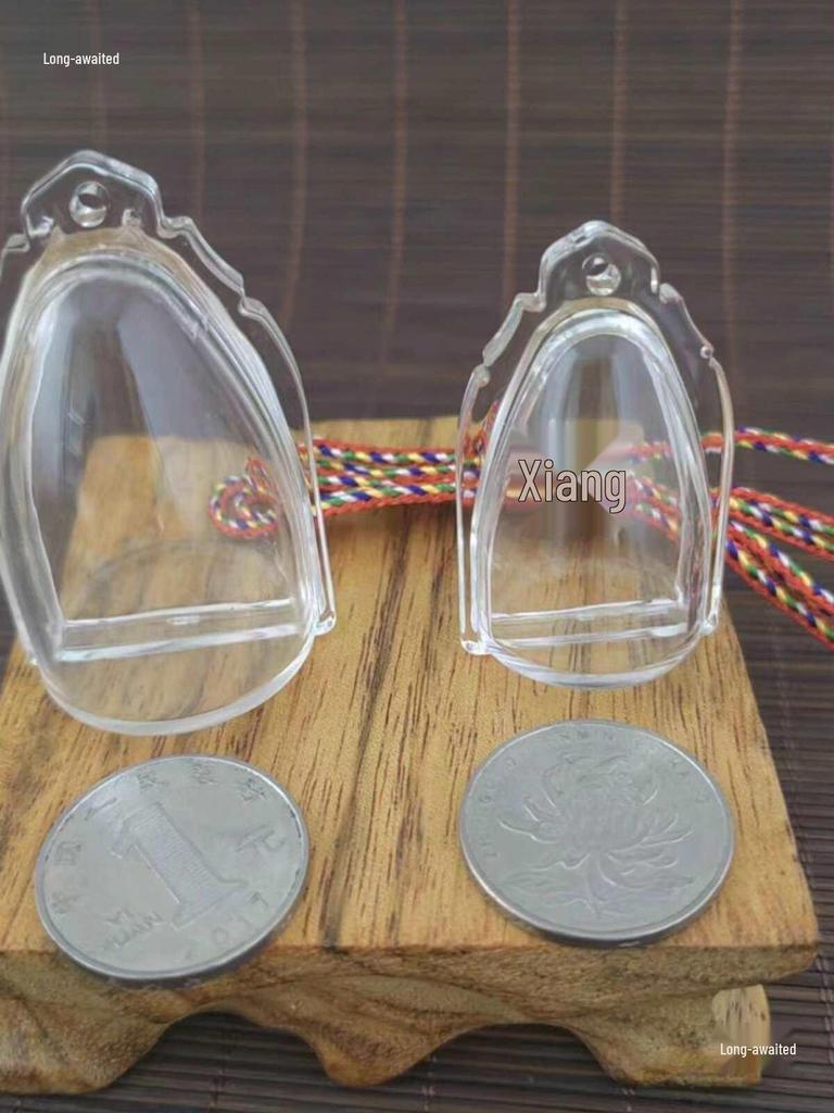 Acrylic Display Case for Thai Buddha Amulet, Statue, and Lucky Items - Dustproof and Protective for Pendants and Scriptures.