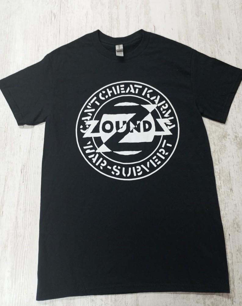 Zounds Black T-shirt Anarcho Punk-Post Punk Band Can't Cheat Karma