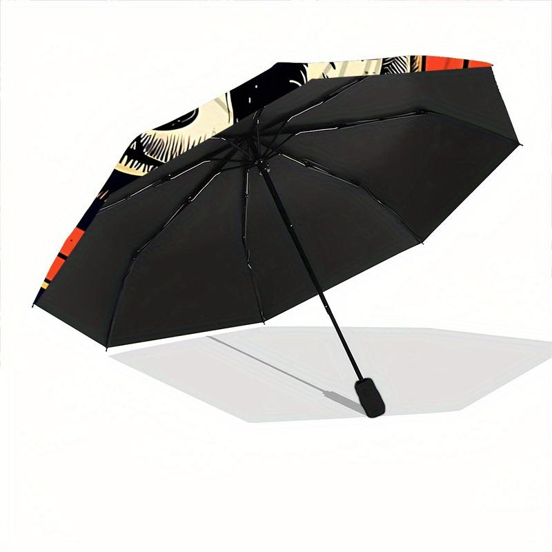 1pc Panda Circle Automatic Umbrella High Quality Canopy, Portable Folding Umbrella with, Ideal Gift for - Travel, Everyday, Formal Events, Stylish Acc