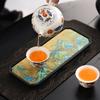 Creative Kung Fu tea set Absorbent tea tray Household dry brewing plastic ceramic quick drying tea tray Small