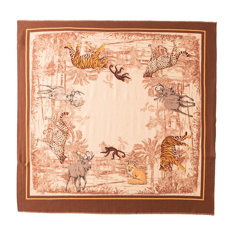 

Wool Silk Scarf High end Women s New Small Square Scarf Neck Scarf 70*70+1*2cm