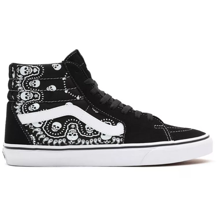 Vans Sk8-Hi Bandana - Black Unisex Sneakers True-White VN0A32QGD9S