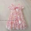 High-End Korean Style Floral Gauze Princess Dress for Girls
