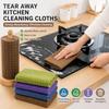 20Pcs/Roll Microfiber Cleaning Wipes Absorbent Rag Durable Dishwashing Cloths Countertop Cleaning