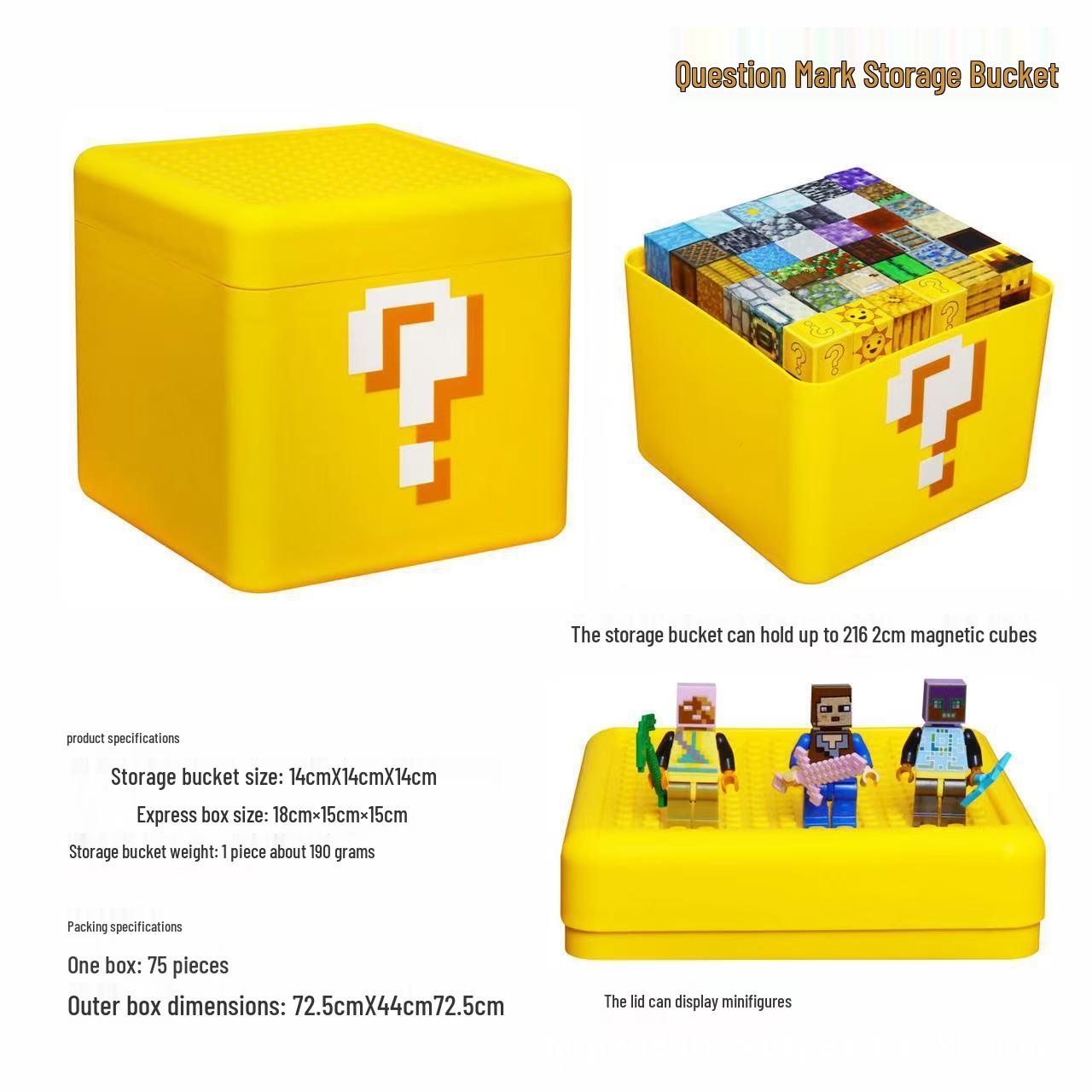 

Магнитная коробка для хранения Creeper из мира Minecraft: Игрушечные строительные блоки для детей