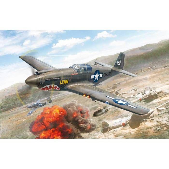 Italeri - maquette avion north american p-51a mustang italeri 1423 1/72ème maquette char promo - ref : 13046
