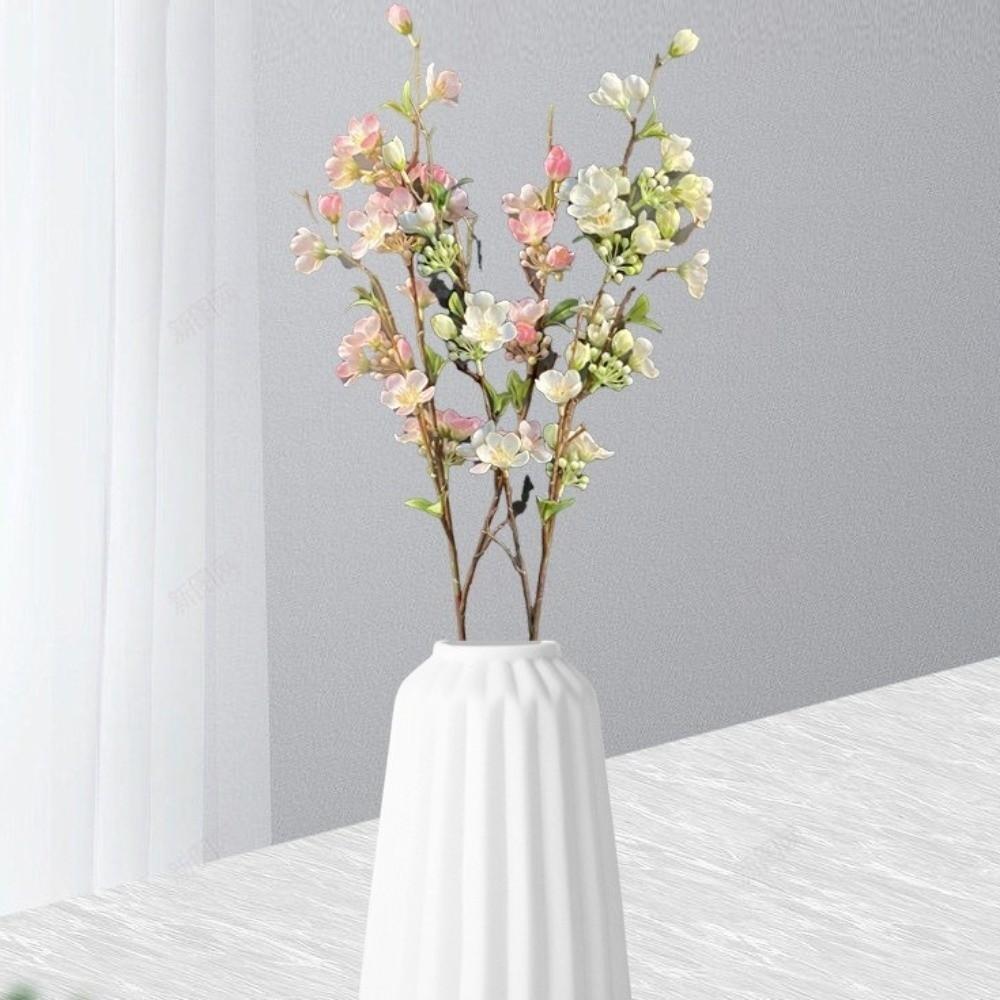2 Fork Artificial Apple Blossom Branch 84cm Faux Flowers Elegant Cherry Blossom Branch  Living Room