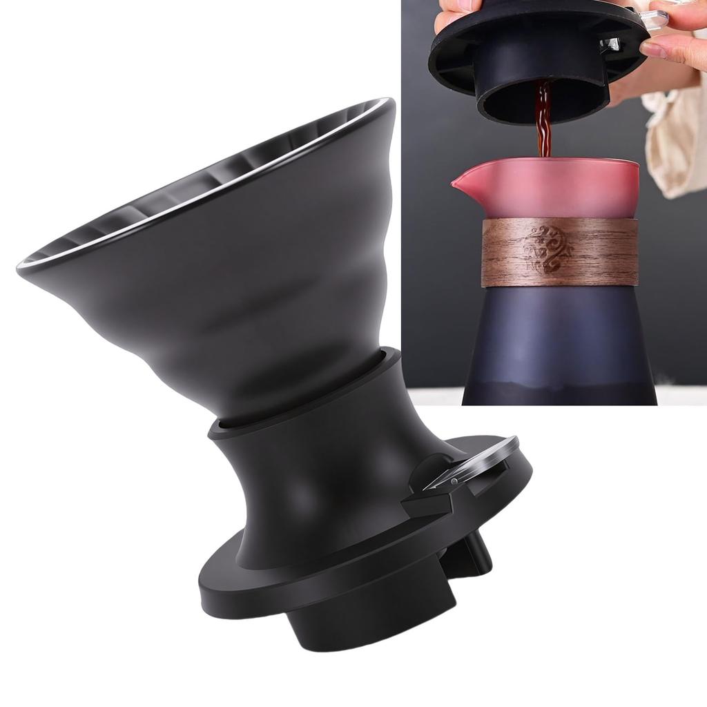Pour Over Coffee Dripper Ceramic Heat Proof Immersion Cone Coffee Maker Dripper Filter Holder for Home Travel
