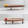 Solid Wood Trays Decorative Plate Ceramic Ball Storage Tray Dressing Table Earring Jewelry Display Plate Cosmetic Containers