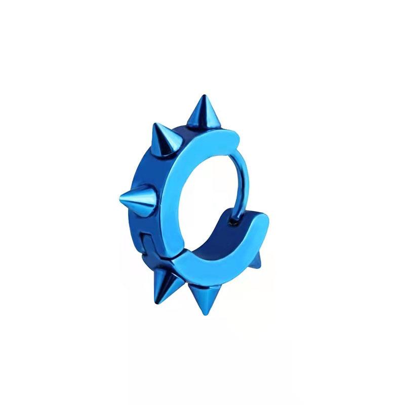 Direct Stainless Steel Tapered Ear Buckle Trend Hip Hop Six Spiked Earrings Piercing Personalized Ear Clips Earrings