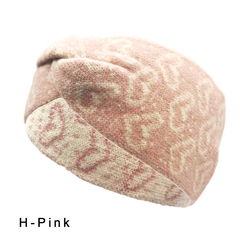 Autumn and Winter Keepwarm Knitted Twist Headband Workout Running Sport Elastic Hair Bands for Women's Turban Hair Wrap