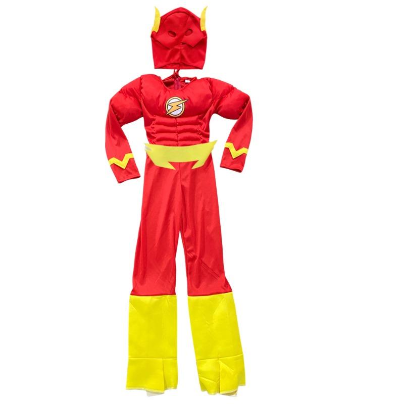 New flash clothes children's muscle costumes he lash anime ball party