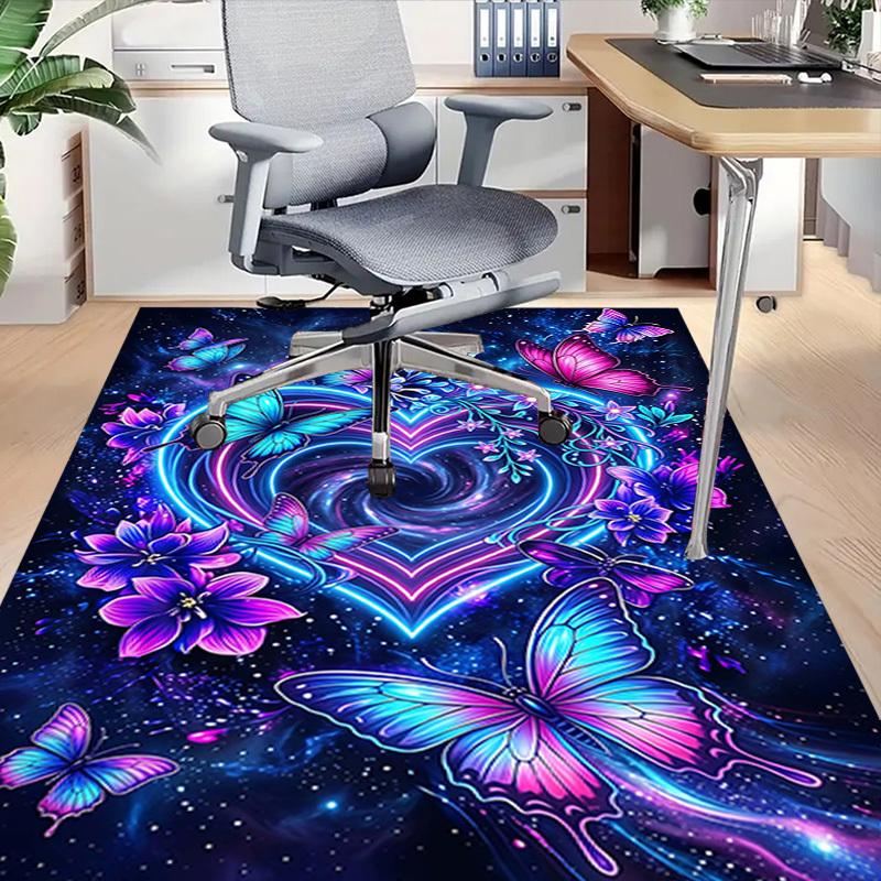 1PC Butterfly Heart Non-Slip Floor carpet, Office, family, bedroom, Studio - Large Area Rug, Vibrant Colors, Longlasting Material-X448