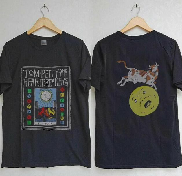 Vintage Stil Tom Petty Strange Behavior Tour 1990 T-Shirt