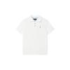 Polo Solid Color Polo Collar Short Sleeve Sweater Kids Sweater White 323962923-001