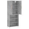 Highboard Concrete Grey 69.5x34x180 cm Engineered Wood