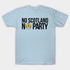 Men Black Print T-shirt No Scotland No Party No-Cut Transfer Paper Print Cotton Tshirt