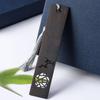 Ebony Plum Blossom Window Lattice Bookmark Set: Customizable Logo & Name, Red Bean Acacia Pair - Cultural and Creative Gift