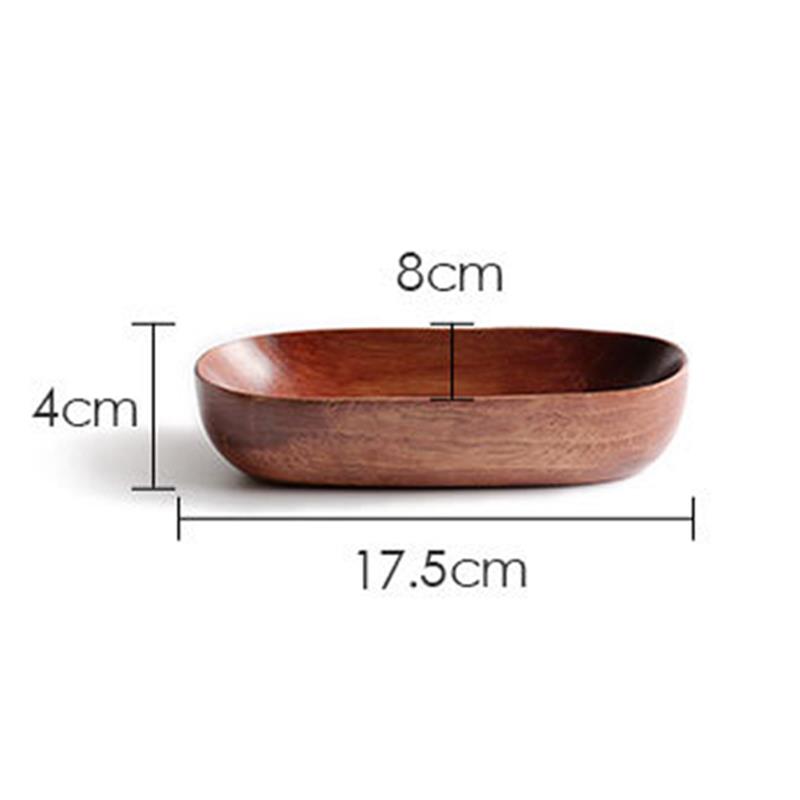 

Creative Japanese Style Dried Fruit Vegetable Solid Wood Boat Type Rectangular Dim Sum Plate Sushi Plate Towel Tray