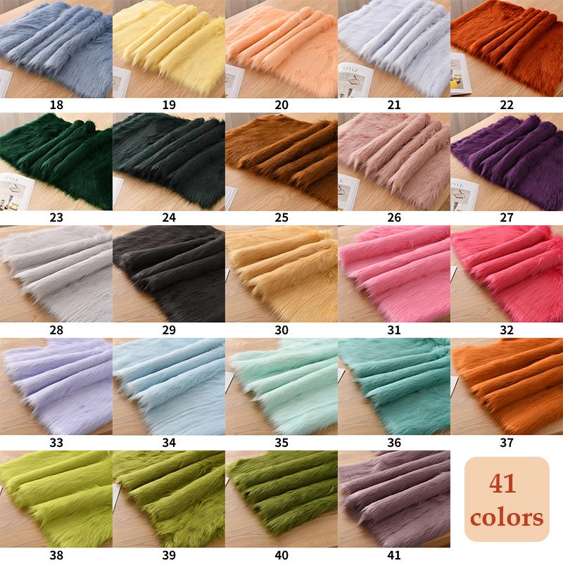 100*170cm Imitation Fox Fur Fabric 5cm Long Artificial Fur Plush Fabric For Diy Carpet Jewelry Phone Counter Cover Photo Props