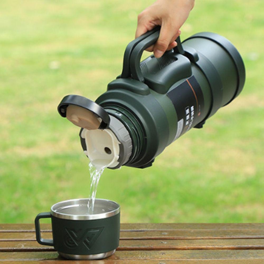 316 Stainless Steel Camping Vaccum Flask Foldable Handle Thermal Mug Durable Sport Bottle Outdoor