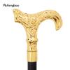 Golden Skull Flower Head Walking Cane Fashion Decorative Walking Stick Gentleman Elegant Cosplay Cane Knob Crosier 93cm