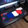 Tappetino Mouse Scudo Calcio Francia, Tappetino da Scrivania Esteso in Gomma Antiscivolo per Gaming Ufficio Laptop Regalo per Fan