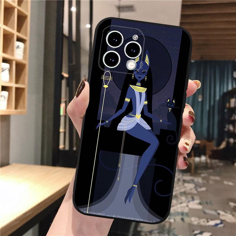 Phone Case For iphone 17 Pro Max 17 Pro Air 16 15 14 13 Pro Max 15 16 Pro 15Plus Egypt Pharaoh Cat Anubis