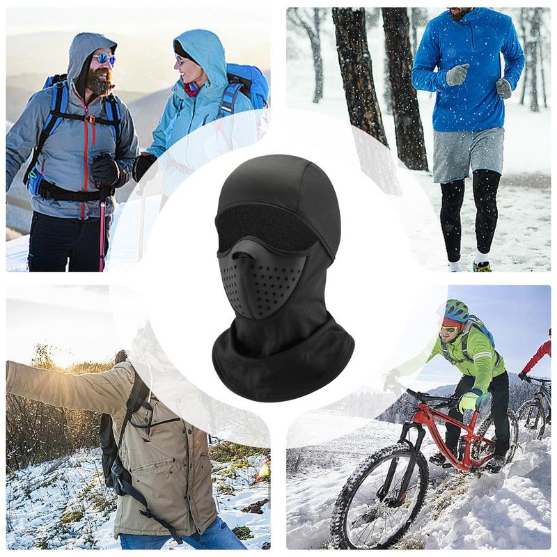 Couvre-visage d'hiver pour hommes Écharpe d'hiver Chauffe-cou Couvre-visage de moto Respirant Hommes Ski Hiver Chauffe-cou intégral pour