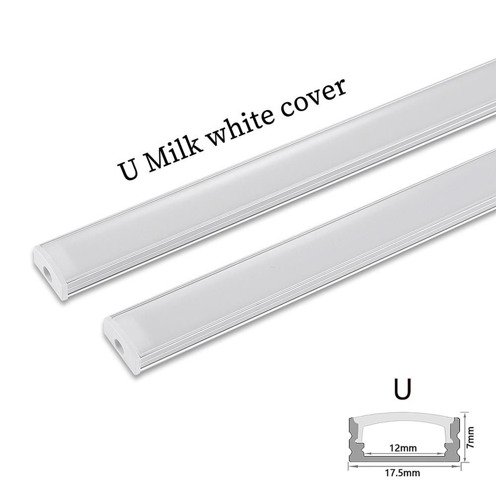 1-28 Peças/Lote 50cm Perfil de Alumínio LED Canto Suporte de Canal de Perfil de Alumínio para Tira de LED Barra de Luz Lâmpada de Armário Armário de Cozinha