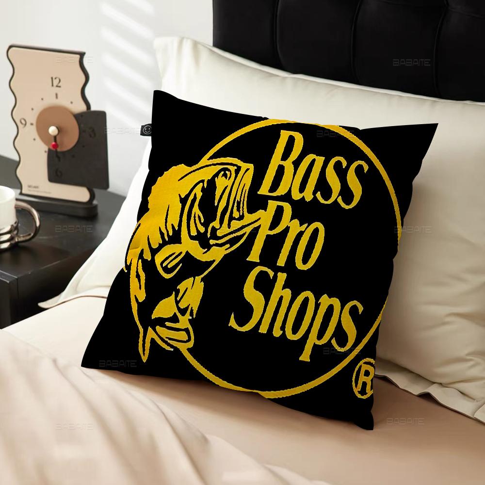 Fishing Brand Bass-Pro-Shops Personalized Pillow Cover Kids Bedroom Wild Party Decor Pillowcase Kid Birthday Shower Gift