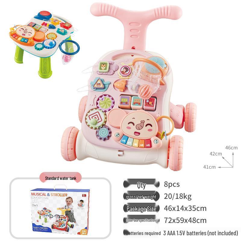 

Интерактивная игрушка-ходунки для малышей с музыкой, защита от опрокидывания, для возраста 6-18 месяцев