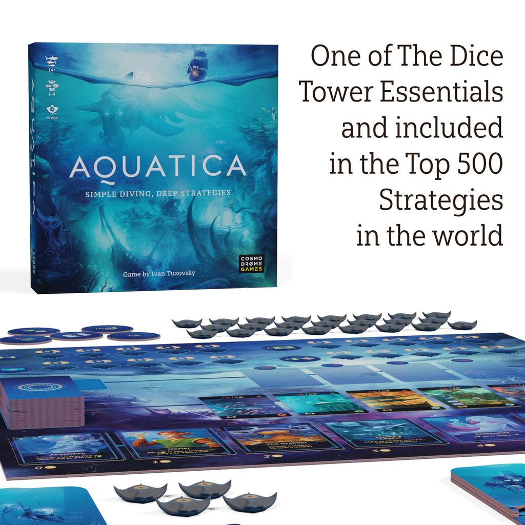 Aquatica | Board Game | Strategy Game for Teens and Adults | Family Game Night | Entertainment | Ages 14+ | 1-4 Players | 60 Minute Playtime