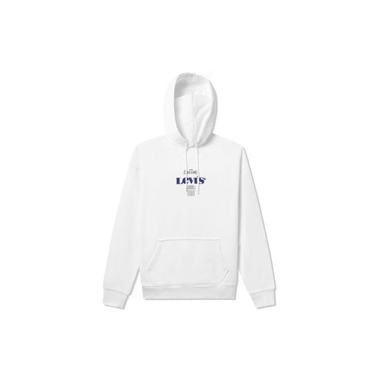 Levi's Sweatshirts Men's White Hooded (Non-detachable) Moderate 38479-0069