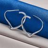 Elegant 925 Sterling Silver 30mm Exquisite Heart-Shaped Earrings for Women, Fashionable Wedding Gift Jewelry