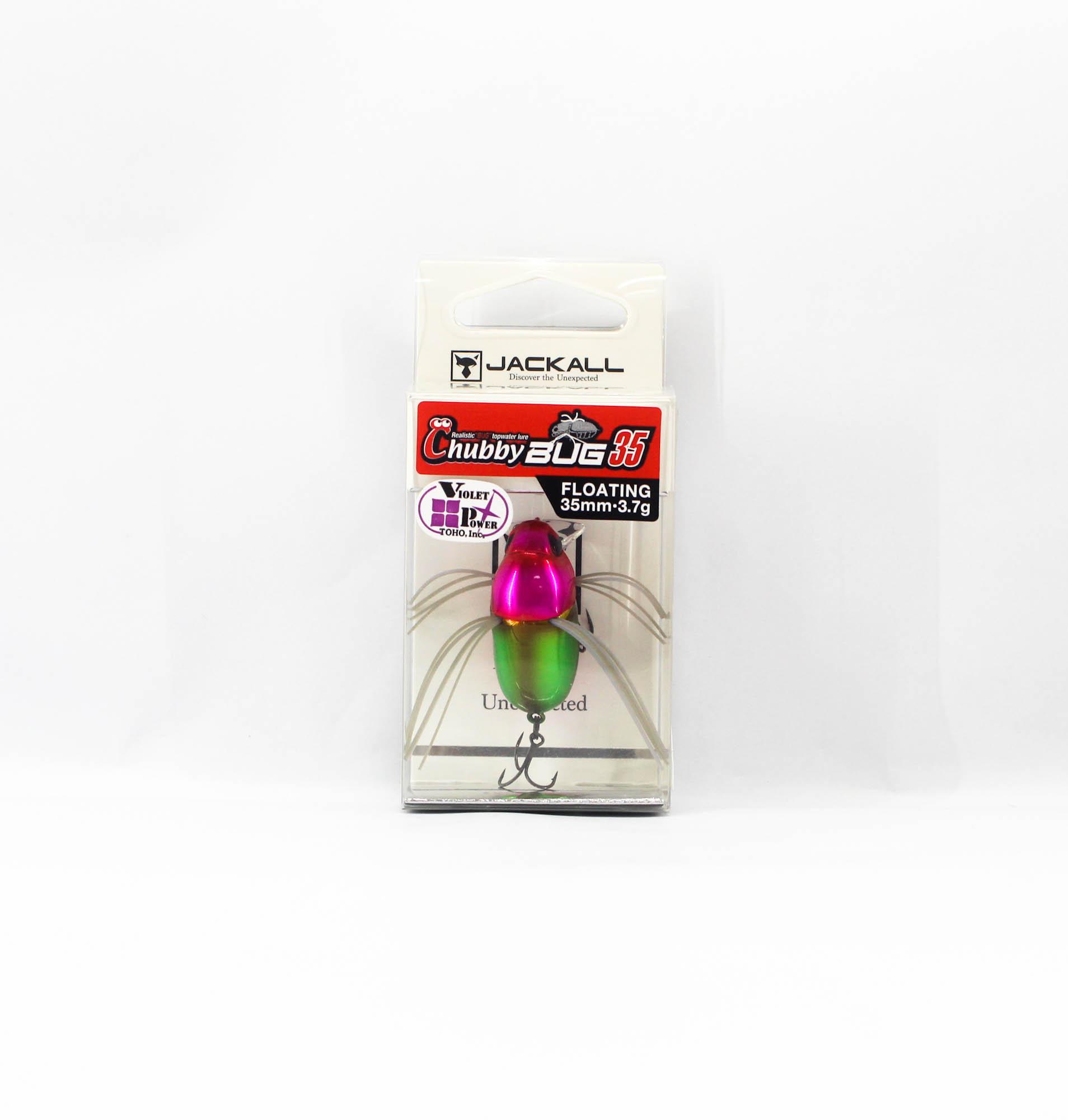 Jackall Chubby Bug 35 Плавающий воблер УФ Зеленый Жук-землерой (7175)