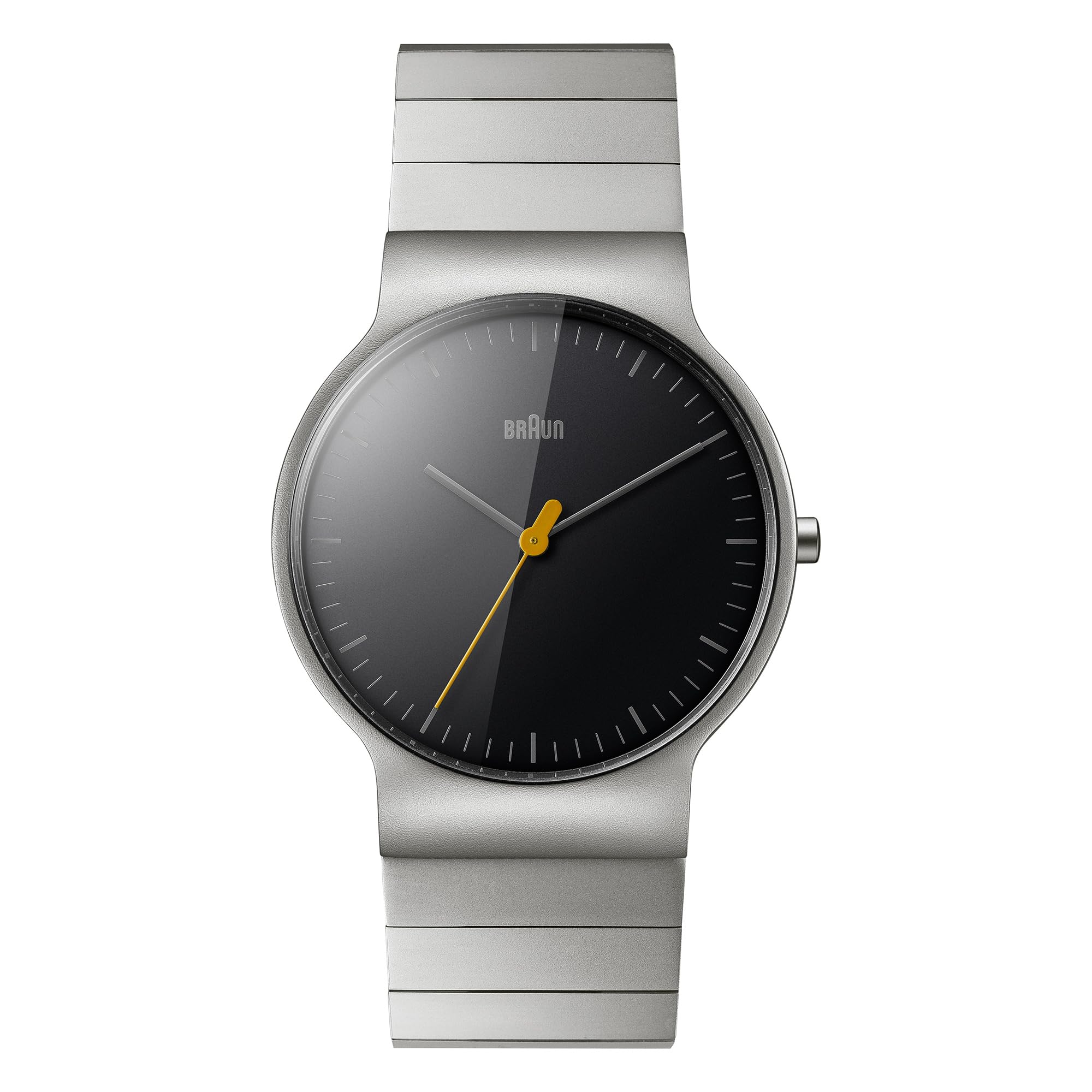 

Braun Analog Classic Quartz Watch Stainless Steel Strap BN0211BKSLBTG Black Men s Bracelet, Black, Bracelet.